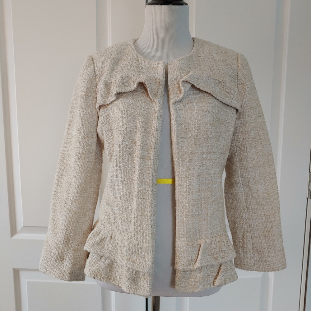 Ann Taylor Ruffle Blazer - Picture 2 of 5